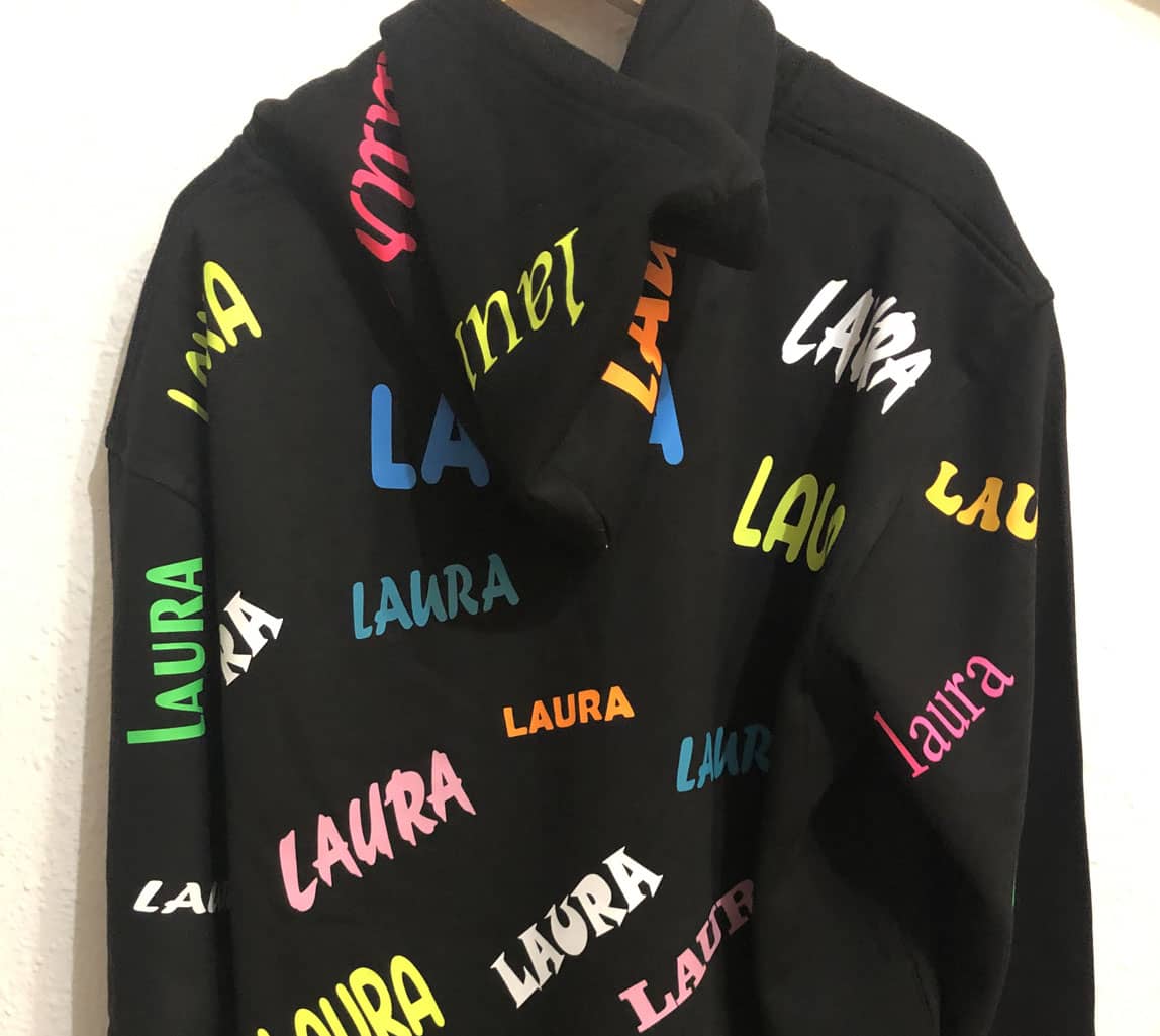 trabajos realizados persoline sudadera personalizada